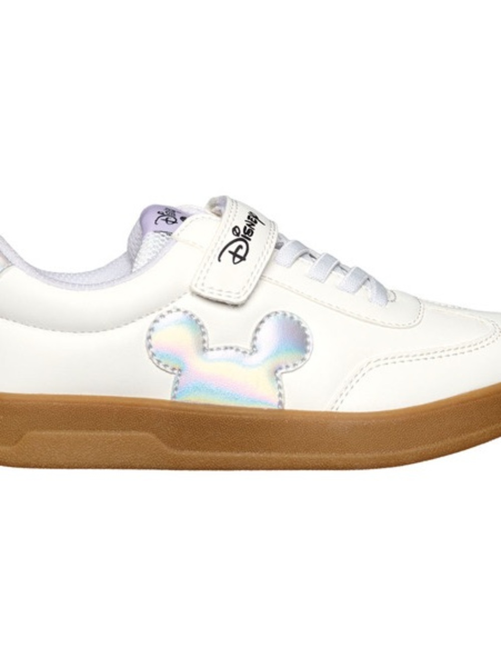 Aldi Disney Toddler White Sneakers with Holographic mickey mouse